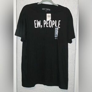 Men's Hot Topic Black Tee - "Ew, People" (NWT)